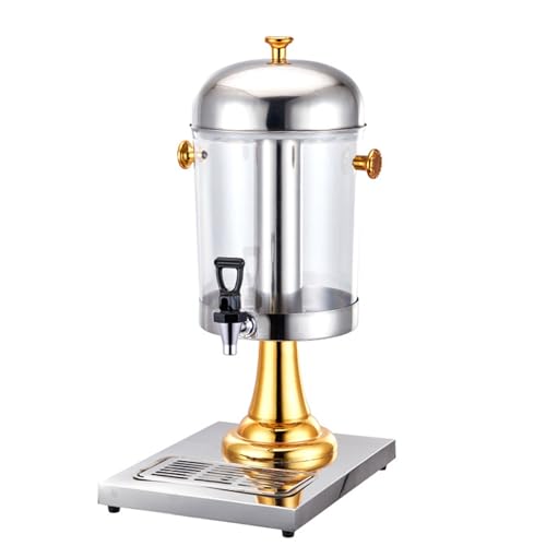 Dispenser per succhi in acciaio inox con rubinetto e contenitore per ghiaccio, distributore commerciale per bevande fredde/calde, cocktail, acqua, rinfreschi freddi, perfetto per feste ed eventi