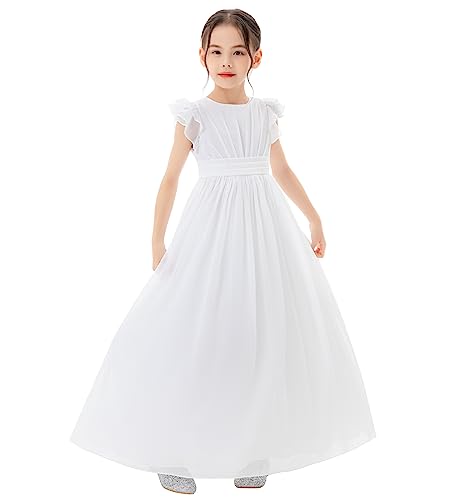 ekidsbridal Ruffle Chiffon Flower Girl Dresses for Special Occasions Junior Pageants 8223