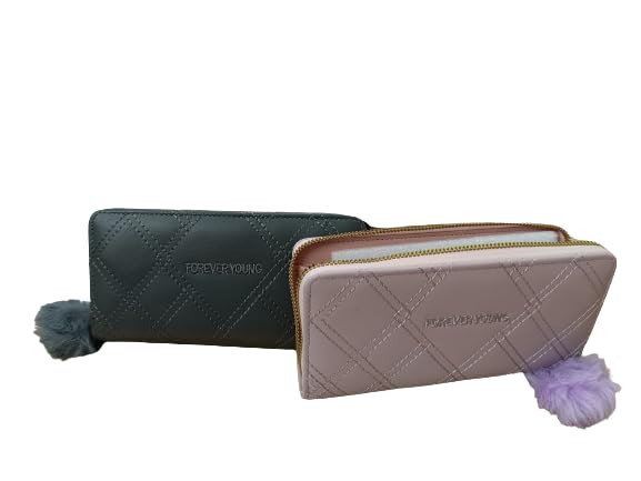 Image of Women's Wallet Combo Pack of 2 (Sky Blue & Peach) (Grey&Mauve)