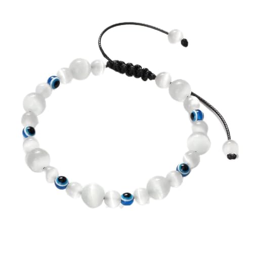 Pulseras de Feng Shui hechas a mano con ojo de tigre natural y lava negra