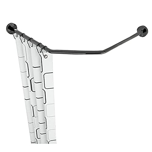 Tringle à rideau de douche télescopique sans perçage pour angle de salle de bain