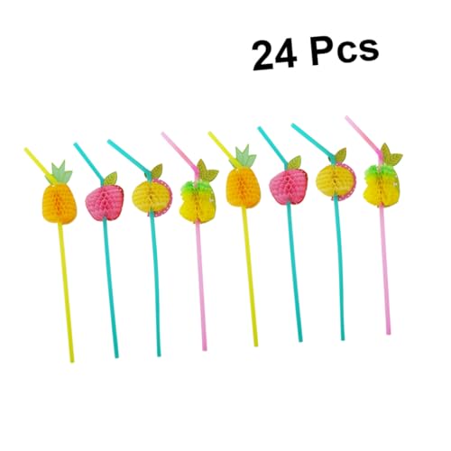 Pitillos desechables plásticos coloridos 24 piezas para fiestas miniatura 5
