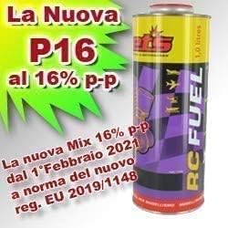 Jet's Miscela 2 Litri Jets 16% P16 x Modelli 1/10 1/8 1/16 a Scoppio Seben Himoto Amax Losi Seben Kyosho New