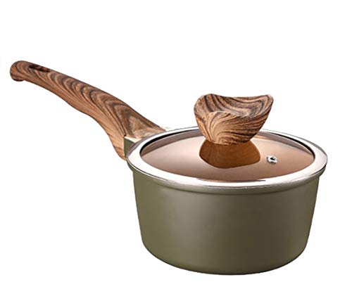 HYTX 1.5-Quart Nonstick Saucepan/Milk Pan with Glass Lid and Bakelite Handle - Soup