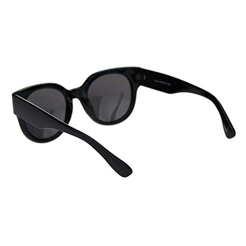 SA106 Womens Thick Plastic Round Boyfriend Horn Rim Sunglasses4