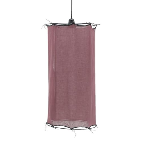 AUBRY GASPARD - Abat-jour en Coton Lit de Vin - Ø 30 cm x Hauteur 60 cm - Structure en Métal Noir - Élégant et Moderne - Compatible avec Divers Systèmes...