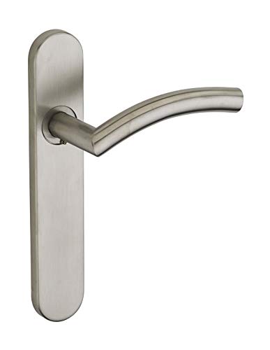 THIRARD - Ensemble de Poignées pour Porte Intérieure Ouranus - Inox Brossé - Usage Pratique - Sans Trou - Carré 7 mm - Entr'Axes 195 mm - Design Élégant...