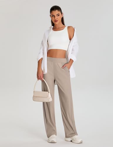 BMJL Womens Black Travel Hiking Pants Work Dress Business Causal Pants Wide Leg Lightweight Fall Trousers