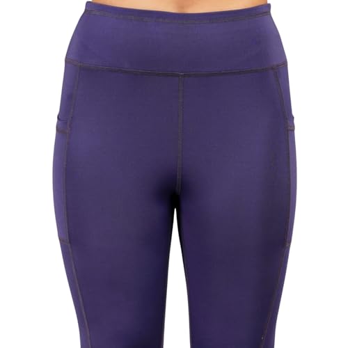 Image of NINQ high Waist Women Gym Compression Pants for Workout with Pocket, Yoga & Exercise, Active Wear Legging Sports Tights Trousers with Comfortable Fit for Running, Jogging & Training
