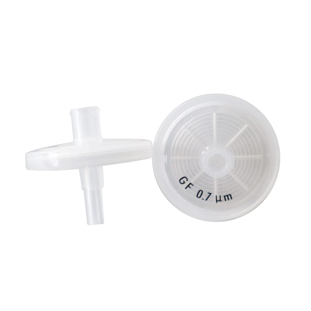 Glass Fiber (GF) Syringe Filters 25mm Diameter 0.7μm Pore Size for Pre-Filtration Filters [CASE of 100pcs] by Allpure Biotechnology (GF-25mm-0.7μm)