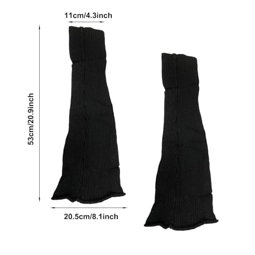 Women Girls Knitted Leg Warmers, Knee High Stretch Stockings Japanese Kawaii Boot Socks4