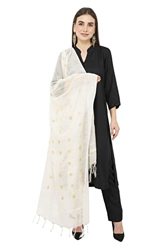 Image of Rhe-ana Women's Art Silk /Viscose Stole Dupatta for women | Stoles for Girls Stylish | Shawl And Stall For Ladies With Polka Dots 30 x 90 Inches