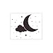 Produktbild Wandaufkleber Mond Stern Wolke für Kinderzimmer, Nestzimmer, Zuhause, Urlaub, Dekoration, PVC, 1 Farbe, 1