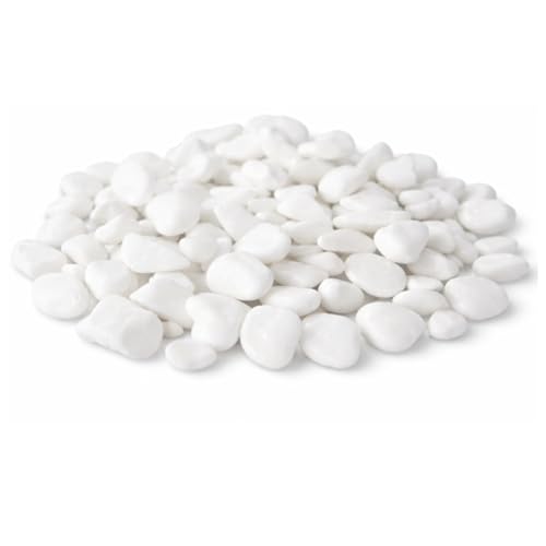 V-PREMIUM SOLUTION Weiße Kieselsteine 5 kg Schneeweiße Dekosteine für Gartendeko Wege Blumentöpfe & Innenbereich 0-1 cm Thassos