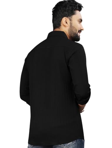 Image of Popcorn Texture Long Sleeve Casual Shirt