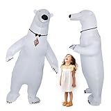 Pekifor 2 Packs Inflatable Polar Bear Costumes Cosplay Halloween Blow-up Costume for Adult/Birthday/Halloween/Christmas Parade