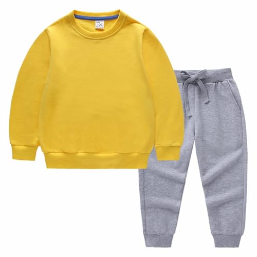 Toddler Sweatshirts Pants Sets 2pc Crew Neck Pullover Tops+Joggers Sweatpants Baby Boys Fall Comfy Cotton Outfits
