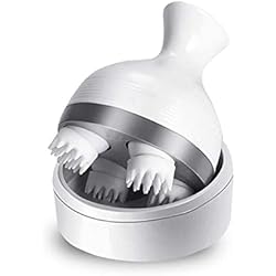 ForeWan Masajeador de cabeza de gato, cabezal de cepillo de silicona suave, masaje suave, carga USB, masajeador eléctrico para mascotas