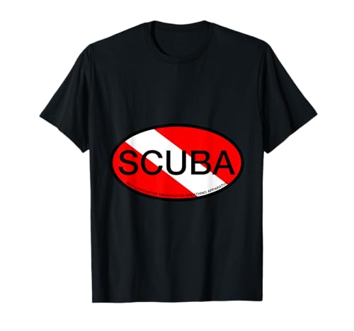 Scuba Diver Diving Diver Down Flag Oval T-Shirt