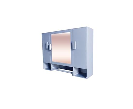 WINACO New Look Diplomat Grey Acrylic 20" x 4" x x 16" inch Bathroom/Wash Basin/Wall Mirror/Living Room/Cosmetic/Groming Kit/Storage Mirror Cabinet