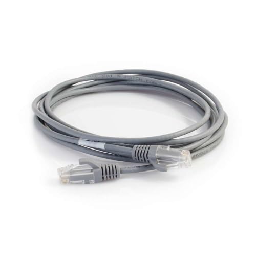 C2G 01090 Cat6 Cable - Snagless Unshielded Slim Ethernet Network Patch Cable, Gray (4 Feet, 1.21 Meters) Grey
