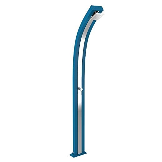 Arkema Ducha Con Grifo Spring Azul Y Inoxidable Para Baño Jardín