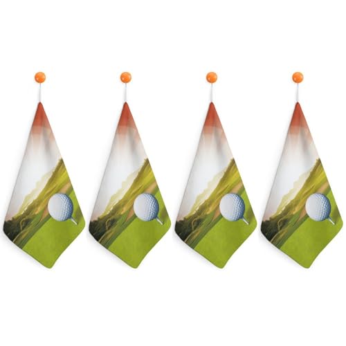 Lot de 4 essuie-mains sport de golf doux et séchage rapide