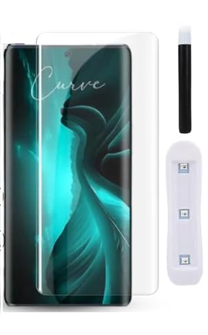 Image of Adavnced Glue UV Curved Tempered Glass for Lava LXX513 5G | With HD clearity full curved edge protection and Installation Kit