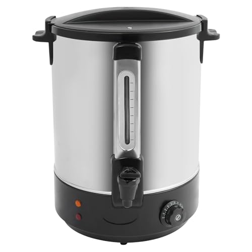 DYNAMI Electric Water Boiler and Warmer,5 Gal 304 Stainless Steel Hot Water Dispenser,Hot Drink Dispenser with Spigot,86-230 ? Temperature Control,for CoffeeTea Milk Water (Black)