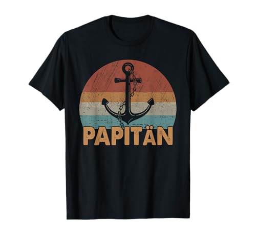Papitän shirt retro vintage father and captain fathers day t-shirt