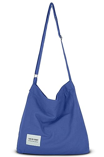 Image of Hobo Crossbody Bag for Women - Large Cotton Tote Shoulder Purse | Adjustable Strap