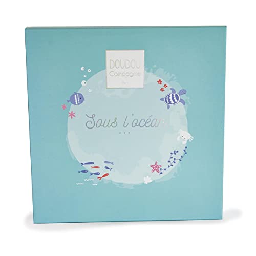 Cape de bain bébé Doudou et Compagnie Poisson Vert Amande 80x80 cm - 3