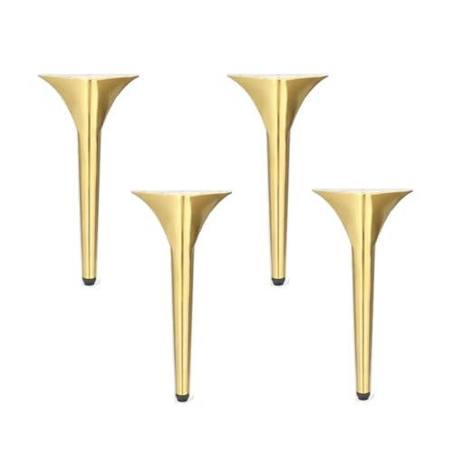 Lot de 4 pieds de meubles réglables en acier inoxydable pour canapé/table basse/armoire/table de chevet/meuble télé/armoires de salle de bain - 17,8 cm -...