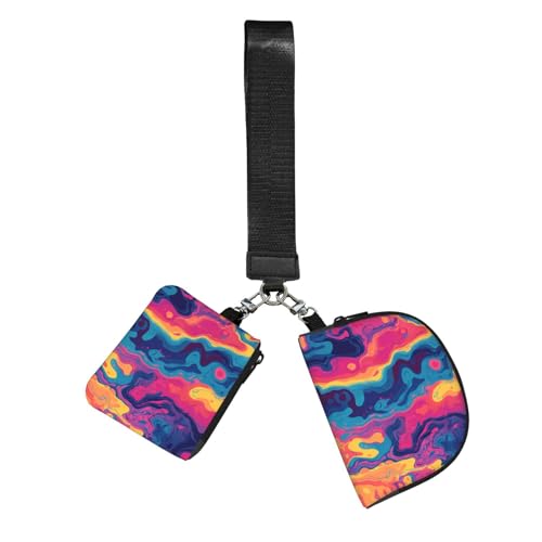 ZQYTGFDC Rainbow - Juego de 2 llaveros de muñeca para mujer, lápiz labial, llaves, gimnasio, viaje diario