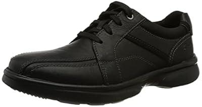Clarks Hombre Bradley Walk Zapatillas  Negro  Black Leather   41 EU