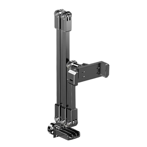 JDNH Soporte giratorio de acero al carbono con 3 abrazaderas de brazo largo ajustables para mesita de noche, soporte plegable ajustable para teléfono