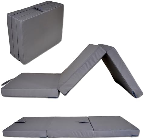 Colchón plegable de 3 piezas, 200 x 60 x 10 cm, colchón plegable ...