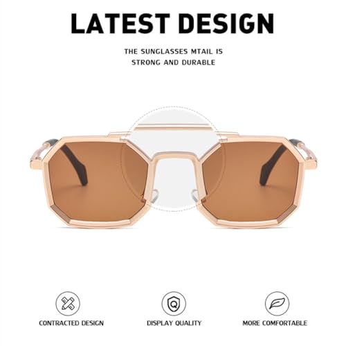 Lunettes de soleil double pont carré pour vos sorties urbaines mode rétro