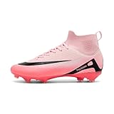 clofab Fussballschuhe Herren Damen Kunstrasen Turf Fußballschuhe Jugend Hallenschuhe Ground Outdoor Sportschuhe Für AG FG TF Fußball Trainingsschuhe (40,Rosa/AG)