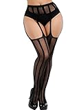 Kikoroco Women's Fishnet Suspender Tights Stockings High Waisted Pantyhose…