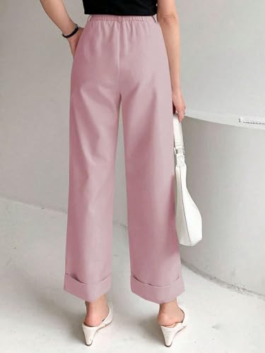 Image of KOTTY Women's Cotton Blend Cross Pocket Solid Trousers