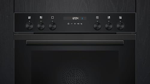 Siemens EQ522KAAB, Einbauherd-Set, Made in Germany, Bestehend aus HE217GBB3 Herd 60 x 60 cm, 3D Heißluft, Hydrolyse und EA631GNA1E Elektrokochfeld 60 cm, Bräterzone, powerBoost, Rahmenlos