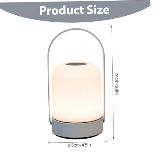 Lampe de chevet à intensité variable tactile LED rechargeable blanche