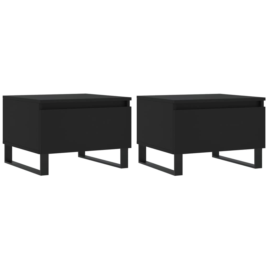 Table d'appoint élégante noire en bois et métal au design contemporain chic