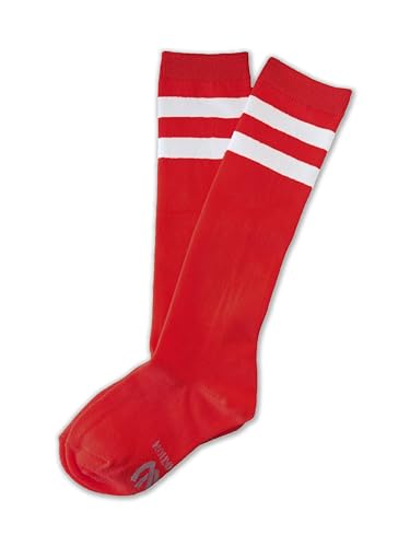 Unisex Child Kid Size Neon Bright Colored Knee High Sport Team Socks With Various Colored Stripes