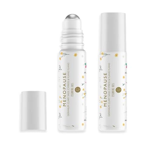 Soul Nutrients | Menopause Relief Roll On Oil 10ml | Aromatherapy Rollerball for Night Sweats & Hot Flushes Relief | Essential Oil Roller with Germanium, Clary Sage, Cypress & Ylang Ylang Cover