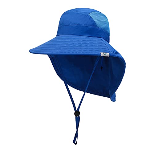 Gorra de béisbol para niños 2026 para niños y niñas, cubo de color al aire libre sol ajustable sombrero para niños pequeños sombrero bebé soild casual protección UV niños gorras, azul, talla única