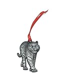 Tiger Christmas Ornament Pewter Charm Decorative Tiger King Souvenir Zoo Safari Jungle Animals Theme
