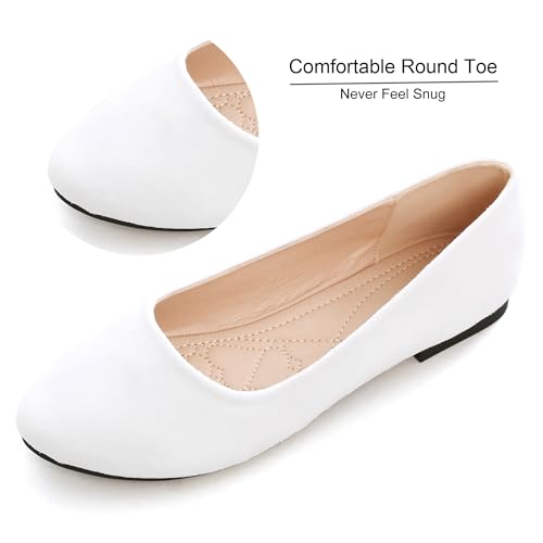 Image of Dear Time Women's Flats Comfortable Slip On Ballet Flats Soft Solid Casual Shoes