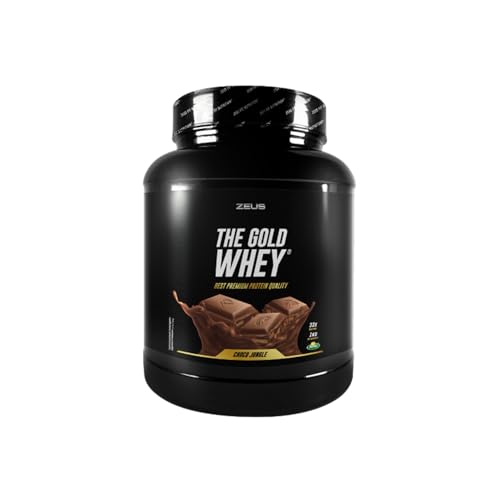 ZEUS Gold Whey Proteína en Polvo 1kg - Suero de Leche con Glutamina y BCAA para Desarrollo y Recuperación Muscular, Sabor Choco Jungle (1kg, CHOCO MONKEY)